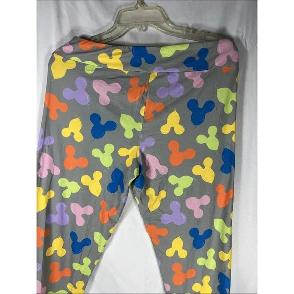 Disney Parks Mickey Balloons Women's Leggings Gray size Large Stretch Pants - Picture 10 of 15